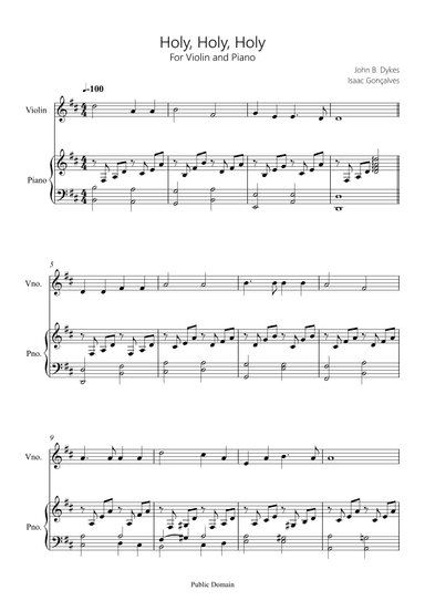 Holy Holy Holy (arr. Isaac Gonçalves)