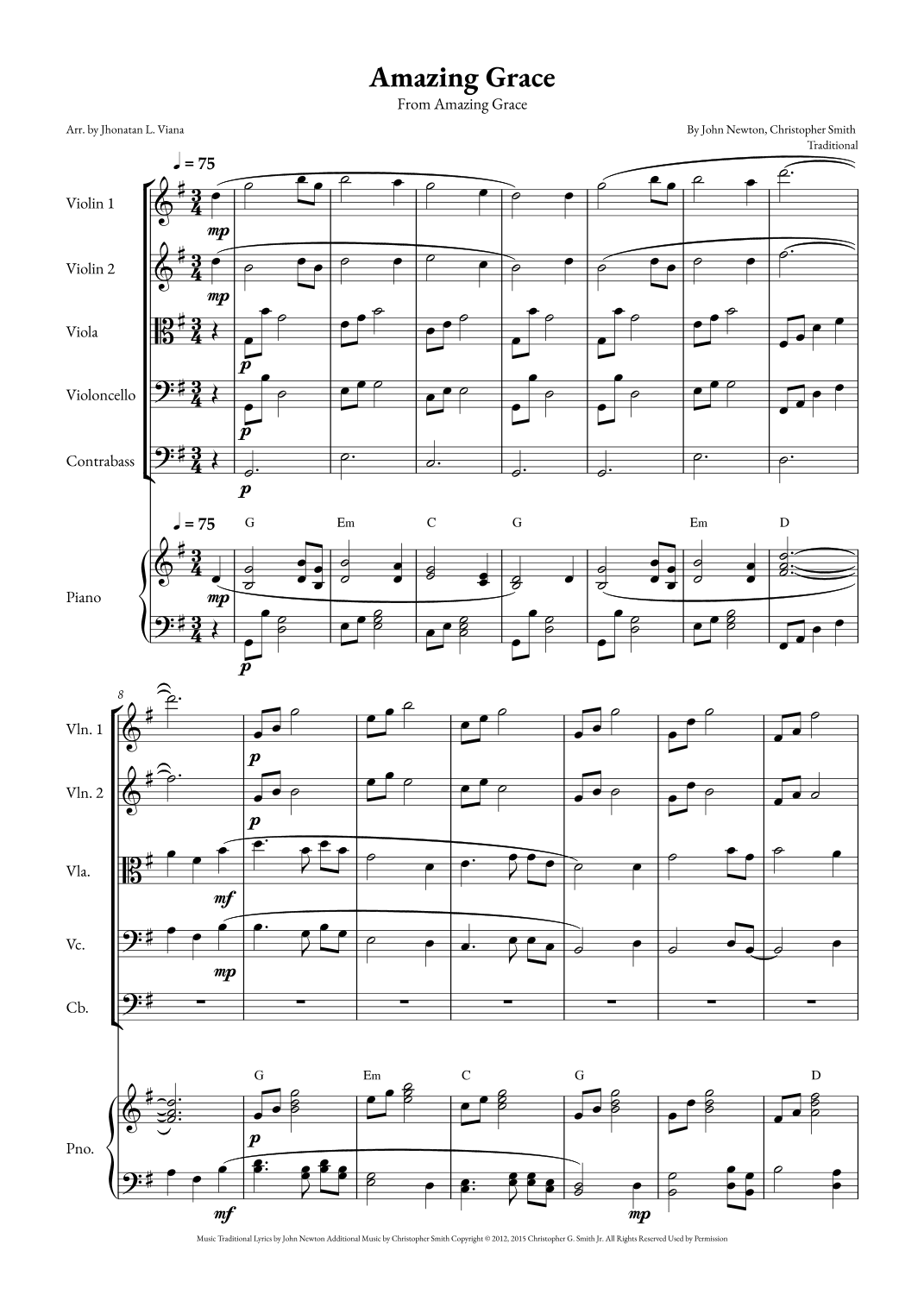 Amazing Grace (arr. Jhonatan Lucio Viana)