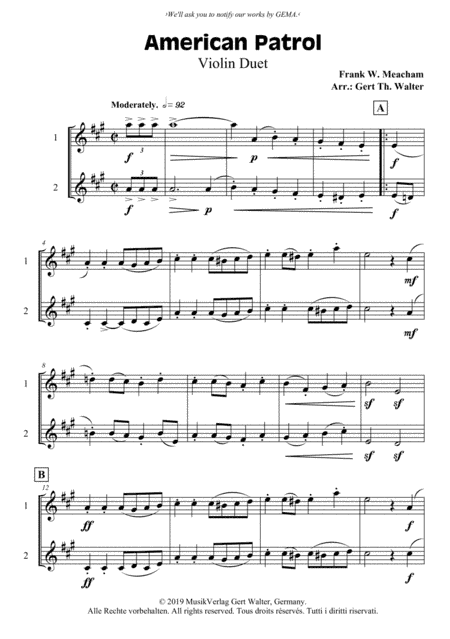 American Patrol (arr. Gert Th. Walter)