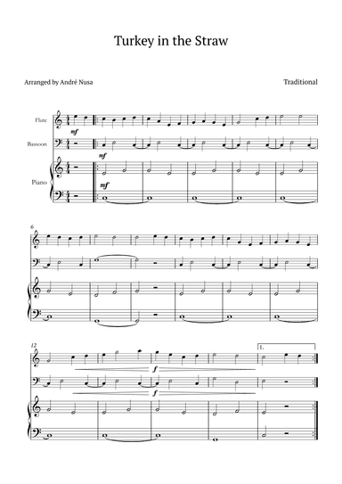 Turkey in the Straw (arr. André Nusa)
