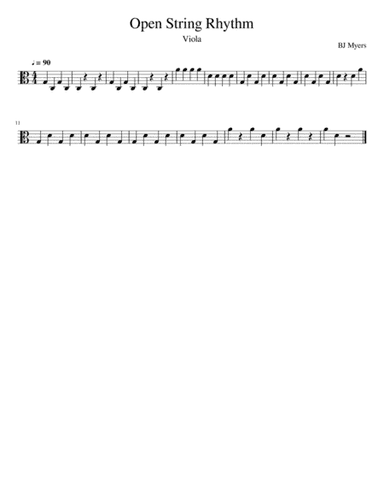 Open String Rhythm Viola