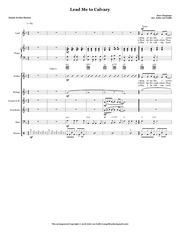 Lead Me to Calvary (arr. John van Gulik)