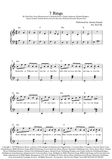 7 Rings (arr. Arr. Ed.CAL)
