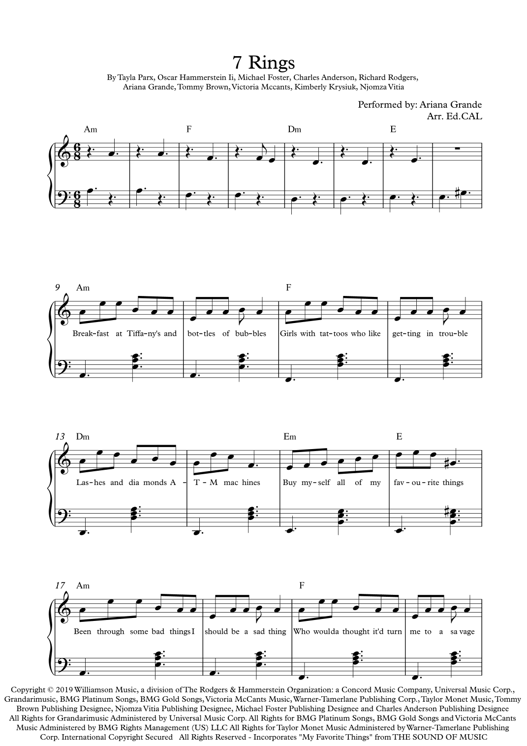 7 Rings (arr. Arr. Ed.CAL)