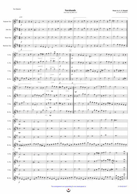Sarabande (arr. Josef STASTNY)