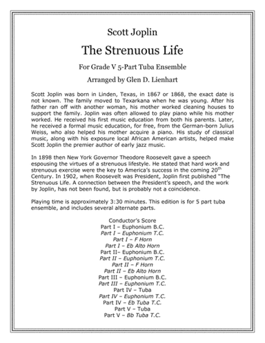 The Strenuous Life (Tuba Quintet) (arr. Glen D. Lienhart)