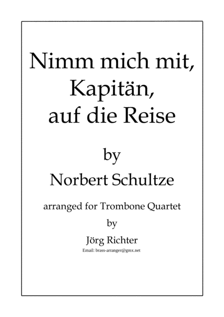 Nimm Mich Mit (arr. Jörg Richter)