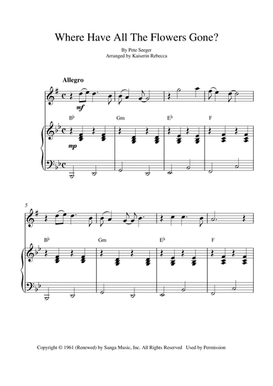 Where Have All The Flowers Gone? (arr. Kaiserin Rebecca)