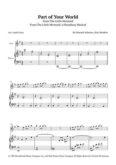 Part Of Your World (arr. André Nusa)