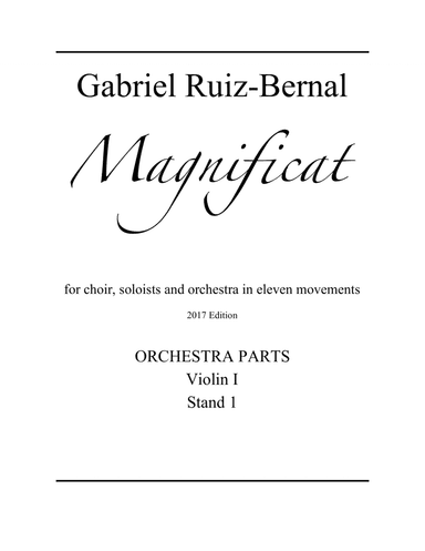 MAGNIFICAT -COMPLETE ORCHESTRA PARTS-