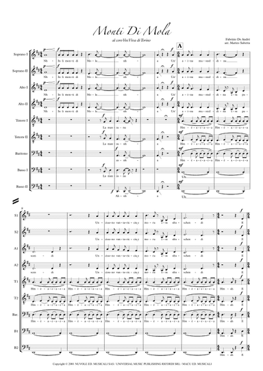 Monti Di Mola (arr. Matteo Sabetta)