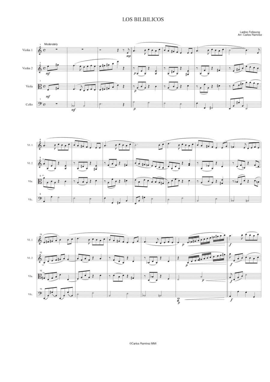 Los Bilbilicos (arr. Carlos Ramírez Guzmán)