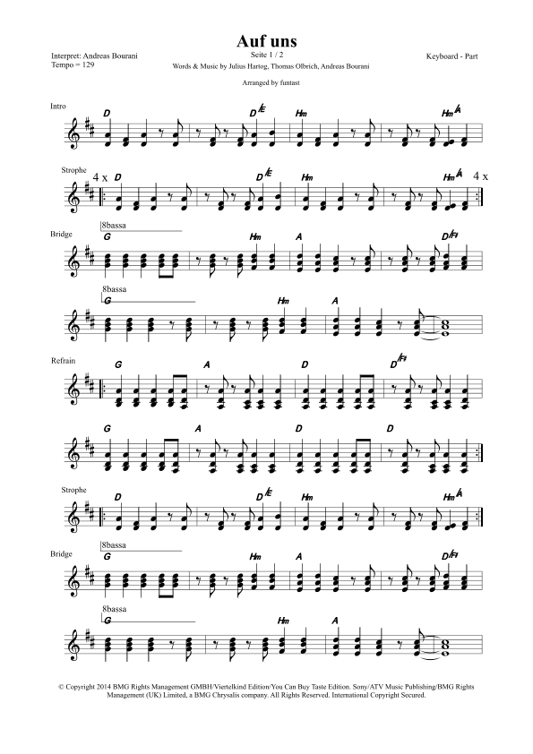 Auf Uns (arr. funtast)