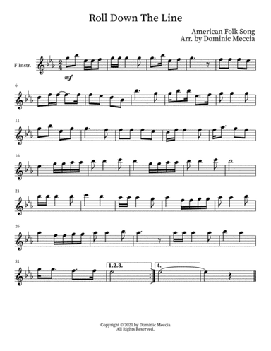 Roll Down The Line (arr. Dominic Meccia)