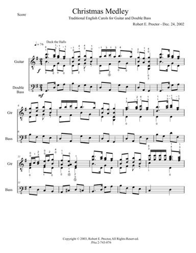Christmas Medley for Guitar and Bass (arr. Robert E. Proctor)