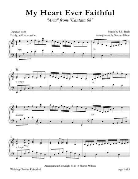 My Heart Ever Faithful (arr. Sharon Wilson)