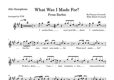 What Was I Made For? (arr. TCW)