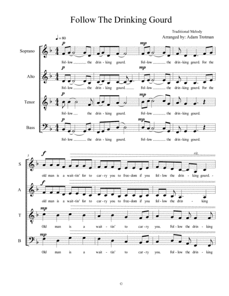 Follow the Drinking Gourd (arr. Adam Trotman)
