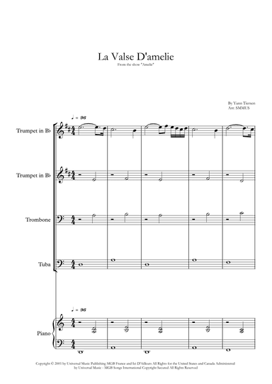 La Valse D'amelie (arr. SMMUS)