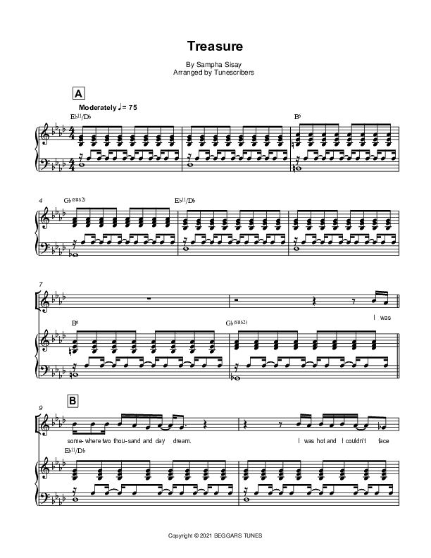 Treasure (arr. Tunescribers)
