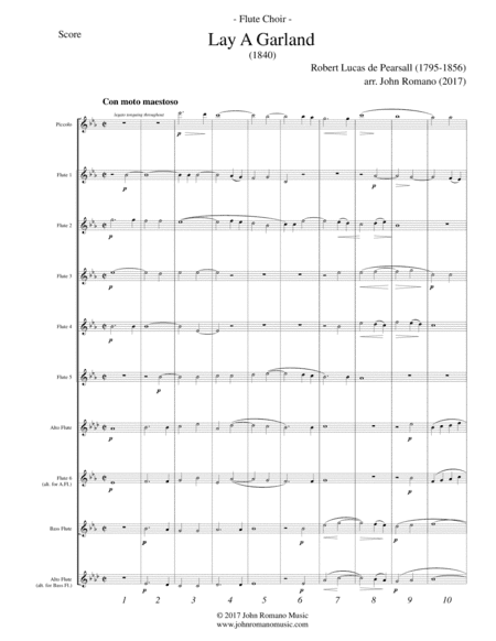 Lay A Garland arranged for flute choir (arr. John Romano)