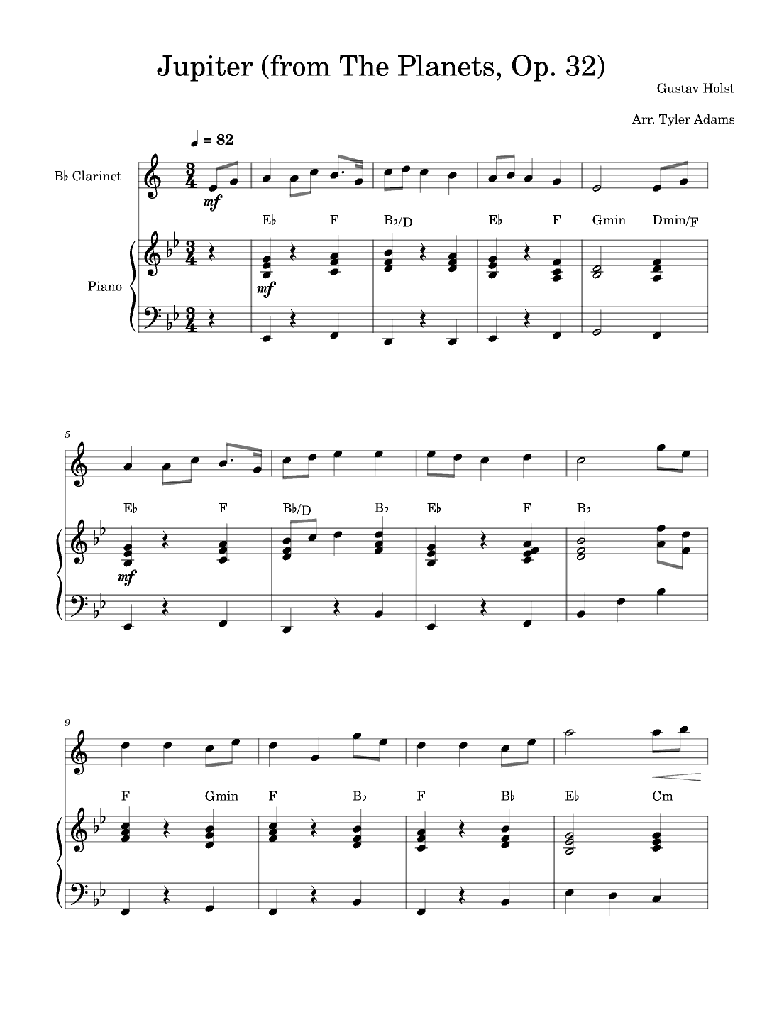 Jupiter (from The Planets, Op. 32) (arr. Tyler Adams)