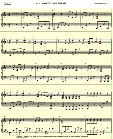All I Have To Do Is Dream (arr. Doug Abbott)