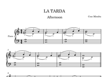 LA TARDA Pno Solo