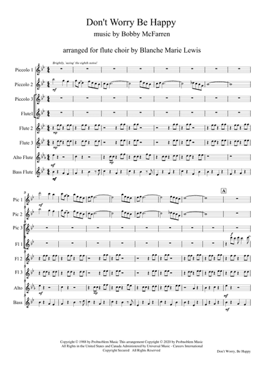 Don't Worry, Be Happy (arr. Blanche Marie Lewis)