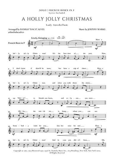 A Holly Jolly Christmas (arr. Danilo "Daca" Alves)