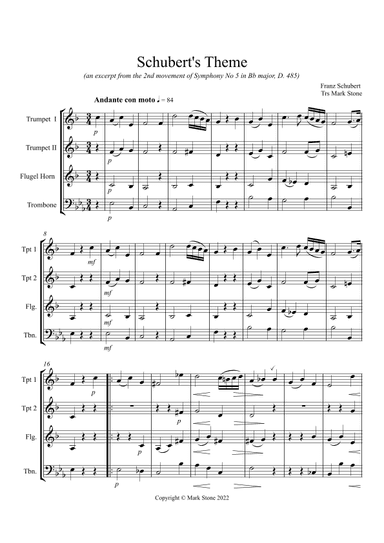 Schubert's Theme (arr. Mark Stone)