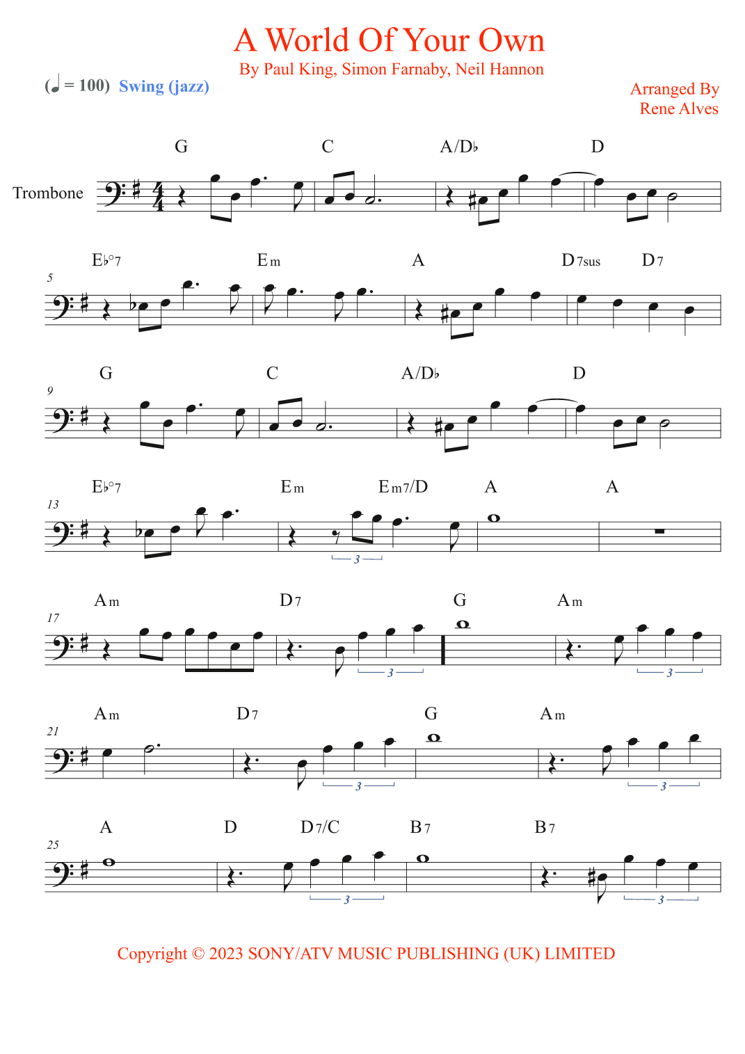 A World Of Your Own (arr. Rene Alves)