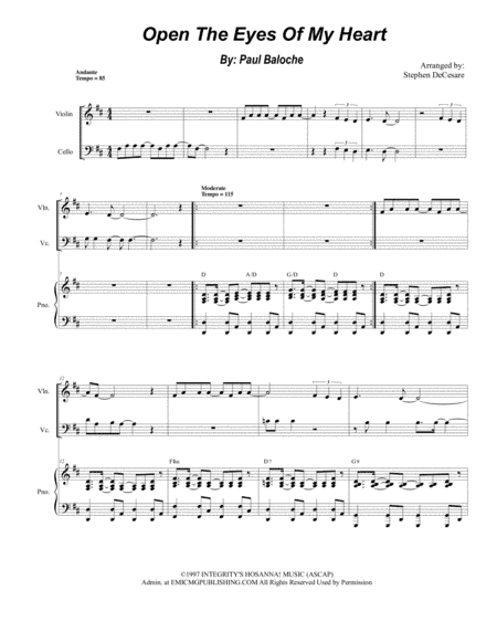Open The Eyes Of My Heart (arr. Stephen DeCesare)