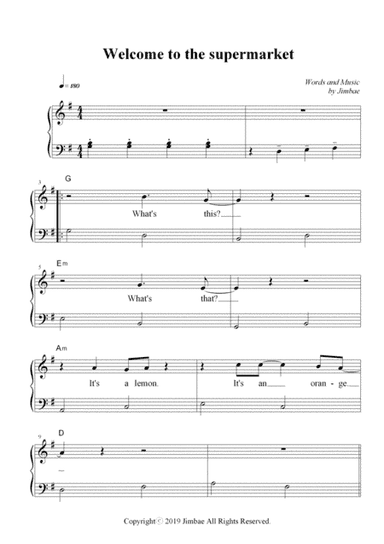 Welcome to the supermaket (Nursery Rhymes for Easy Piano
