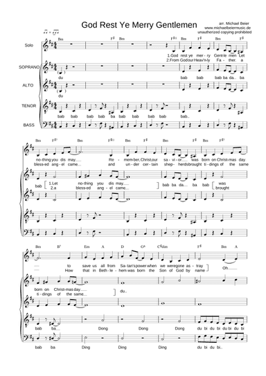 God Rest Ye Merry Gentlemen (arr. Michael Beier)