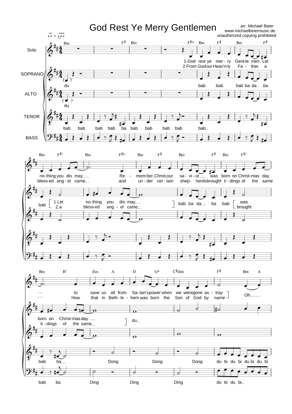 God Rest Ye Merry Gentlemen (arr. Michael Beier)