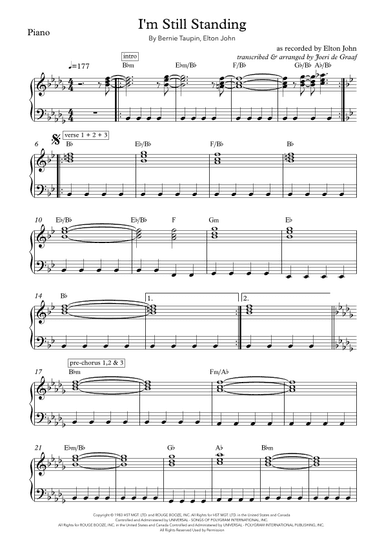 I'm Still Standing (arr. Joeri de Graaf)