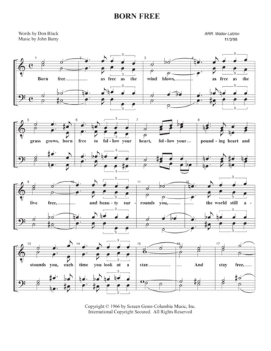 Born Free (arr. Walter Latzko)