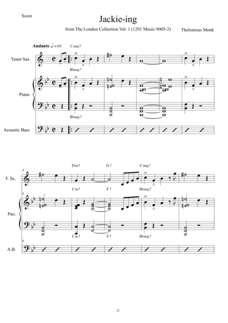 Jackie-ing (arr. The Sheet Music Library)
