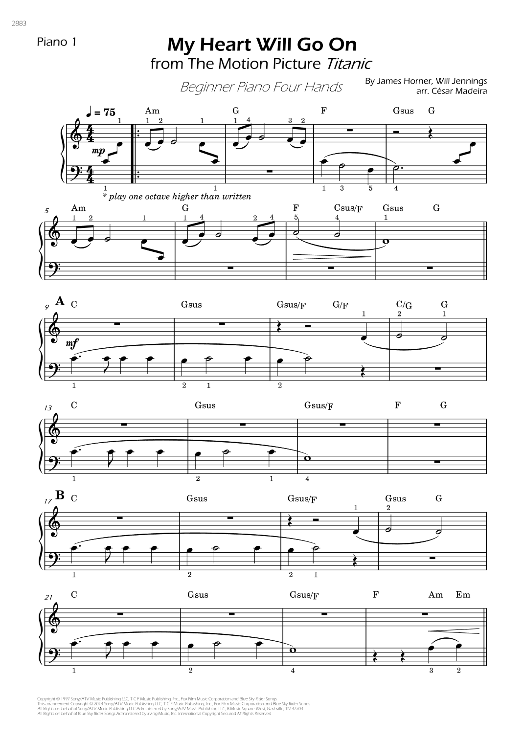 My Heart Will Go On (love Theme From 'titanic') (arr. César Madeira)