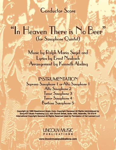 In Heaven There Is No Beer (arr. Kenneth Abeling)