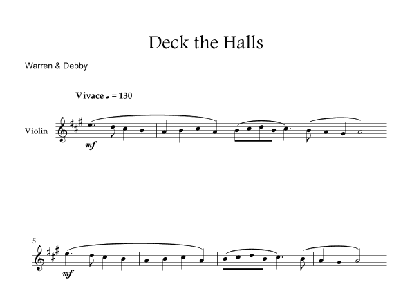 Deck the Halls (arr. Warren & Debby)
