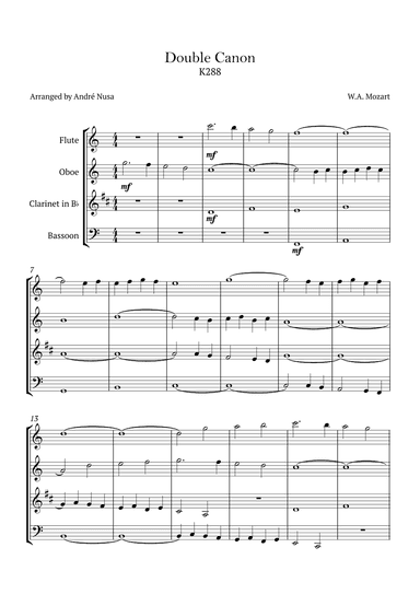 Double Canon K288 (arr. André Nusa)