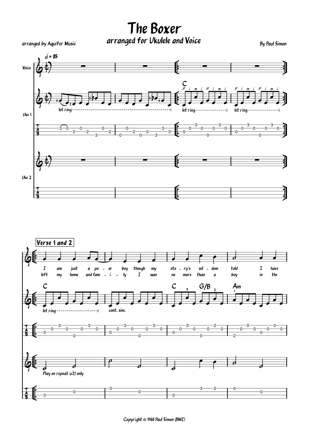 The Boxer (arr. Aquifer Music)