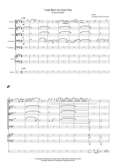 I Was Born To Love You (arr. Isaac Gonçalves)