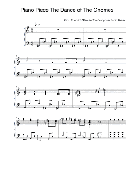 Piano Piece The Dance of The Gnomes