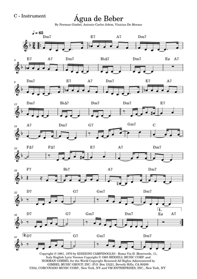 Água De Beber (water To Drink) (arr. Fabio Eduardo de Oliveira)