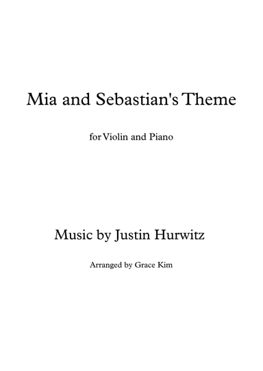 Mia & Sebastian's Theme (arr. Grace Kim)