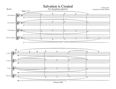 Salvation Is Created (arr. Jordan Johnson)