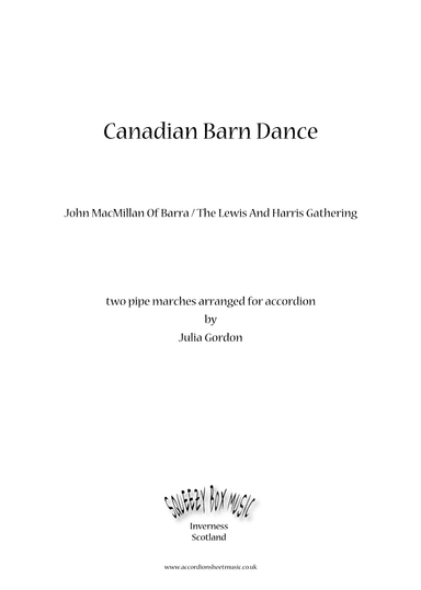Canadian Barn Dance (John MacMillan Of Barra / The Lewis And Harris Gathering) (arr. Julia Gordon)